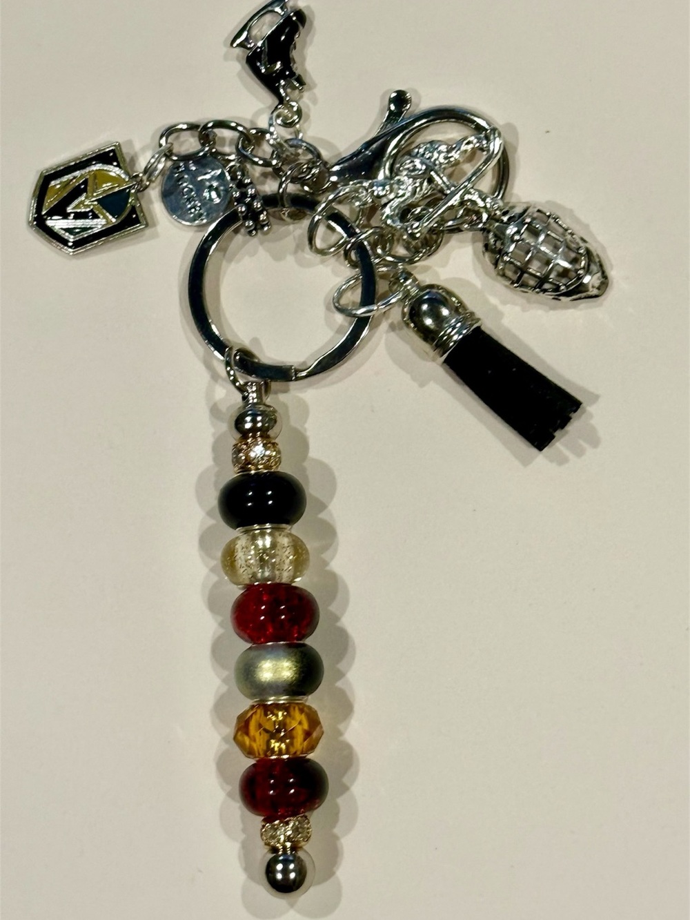 Vegas Golden Knights Beaded keychain hanging purse charm